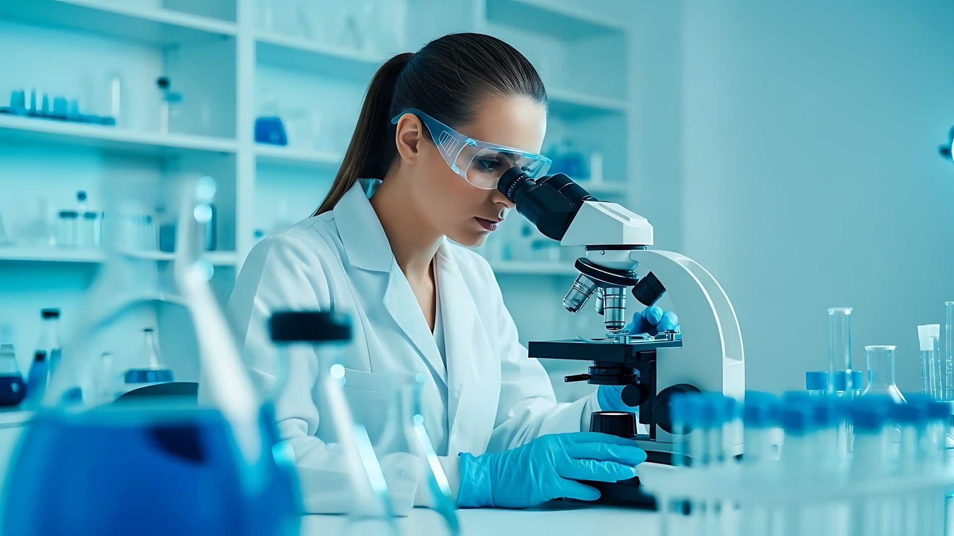 Scientist working in laboratory